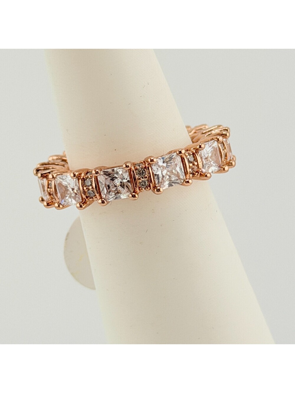 Bomb Party Ring Sz 7 “Uptown Glamour” Clear CZ on Rose Gold RBP6632